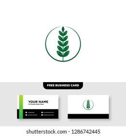vector logo design for agriculture, agronomy, rural country farming field, natural harvest