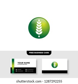 vector logo design for agriculture, agronomy, rural country farming field, natural harvest