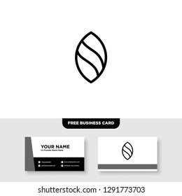 vector logo design for agriculture, agronomy, rural country farming field, natural harvest, FREE BUSINESS CARD
