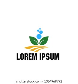 vector logo design for agriculture, agronomy, farm, rural country farming field, natural harvest