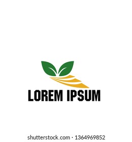 vector logo design for agriculture, agronomy, farm, rural country farming field, natural harvest