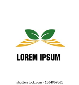 vector logo design for agriculture, agronomy, farm, rural country farming field, natural harvest