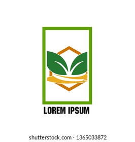 vector logo design for agriculture  agronomy, farm, rural country farming field, natural harvest