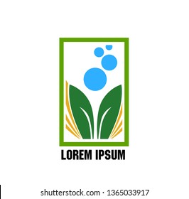 vector logo design for agriculture  agronomy, farm, rural country farming field, natural harvest