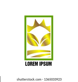 vector logo design for agriculture  agronomy, farm, rural country farming field, natural harvest