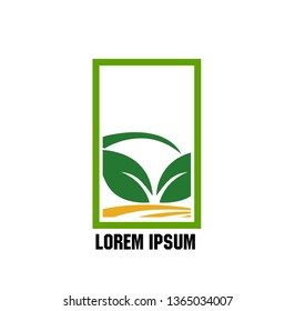 vector logo design for agriculture  agronomy, farm, rural country farming field, natural harvest