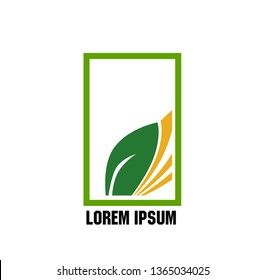 vector logo design for agriculture  agronomy, farm, rural country farming field, natural harvest