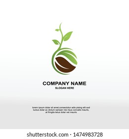 vector logo design for agriculture, agronomy, rural country farming field, natural harvest