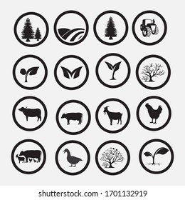 vector logo design of agriculture and natural plants