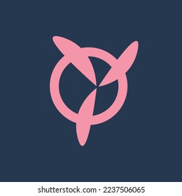 Vector logo design from alphabet "Y" for company logo or other