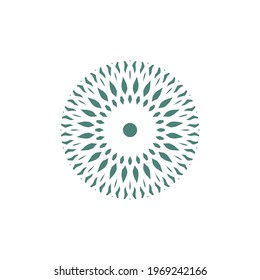 Vector of logo design with artistic round shape in flat style. Can be use for icon or symbol