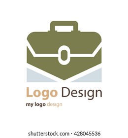 vector logo design bag  brown color