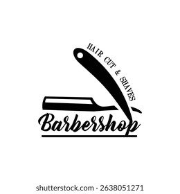 vector logo design for barbershop shop