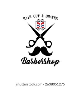 vector logo design for barbershop shop