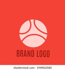 Vector logo design of basketball or ball in flat style design. Sign and symbol. 