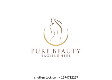 Diseño de logotipo vectorial para salón de belleza, peluquería, cosmética