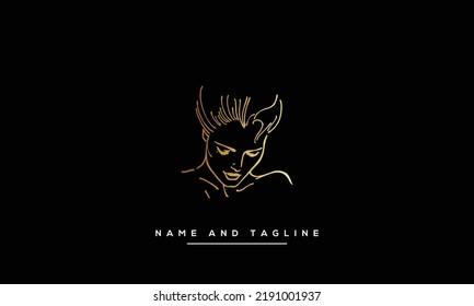 Vector logo design for beauty salon, hair salon, cosmetic