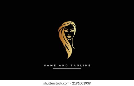 Vector logo design for beauty salon, hair salon, cosmetic