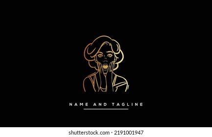 Vector logo design for beauty salon, hair salon, cosmetic