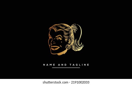 Diseño de logotipo vectorial para salón de belleza, peluquería, cosmética