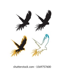 Vector logo design for birds and eagles of sophisticated and modern technology