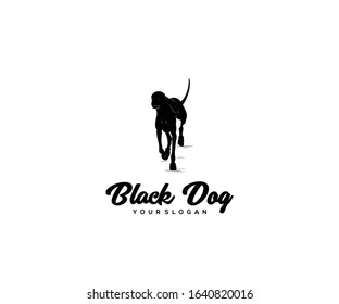 Vector logo design black dog
