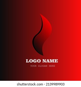 vector logo design, black red combination, colorful design vector