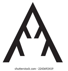 VecectorLogo-Design: Mischung aus Buchstabe A und Tannenbaum