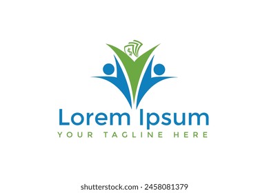 Diseño de logotipo de Vector con azul verde