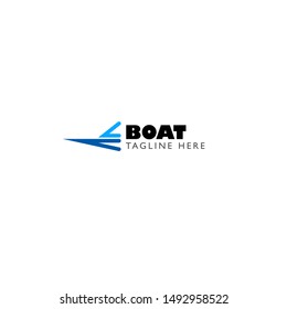 Vector logo design of boat company