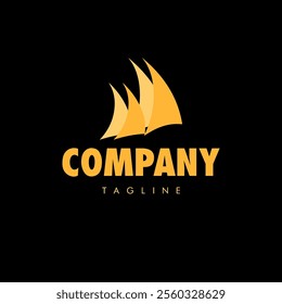 Vector logo design for boat company, fishermen. Simple and modern design