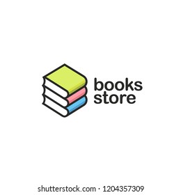 Vector logo design for book store