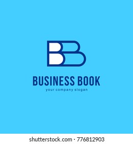 Vector logo design for books on business