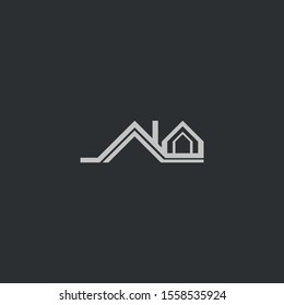 vector logo design building or real estate black and white