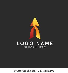 Vector logo design for business. Arrow sign