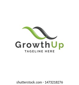 Vector logo design for business. Growth Up Logo