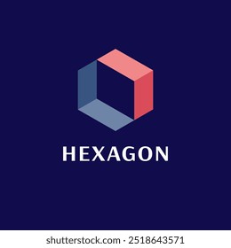 Vector logo design for business. Hexagon sign. 