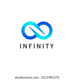 Diseño de logotipo de Vector para negocios. Signo abstracto del infinito.