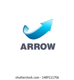Vector logo design for business, logistics. Up arrow sign.