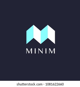 Vector logo design for business. M letter