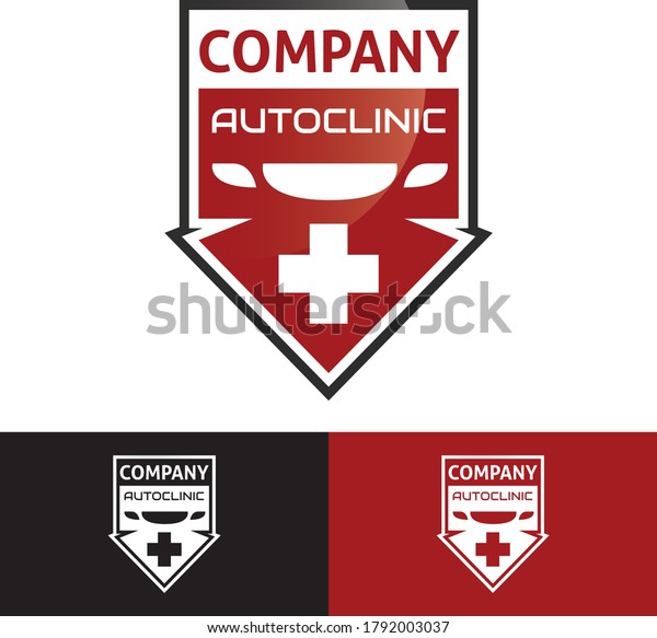 Vector logo design for car clinic, car washing,\
car service. A car label\
design.