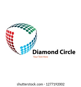 Vector logo design circle color unitu 3d style. Editable file in eps.10 simple and easy to use.