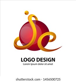 Vector logo design. Circle and element simple template easy to use