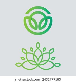 Vector logo Diseño Círculo y Floral