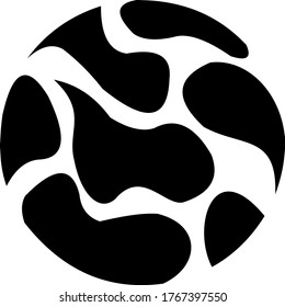 Vector logo or design. Circular and black patterned. Company logo and creative design.