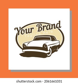 Vecectorlogo-Design mit klassischen Autosymbolen und einem Hauch von Vintage- oder Retro-Stil, perfekt für Ihre geschäftlichen Anforderungen