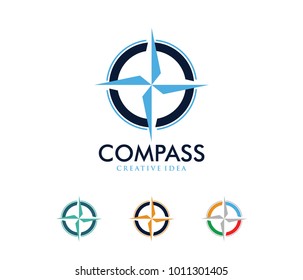 vector logo design of compass adventure for outdoor, travel, tour, navigation, and exploration 