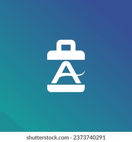 Vector logo design concept for business. Letter A logo design with slogan comes here.