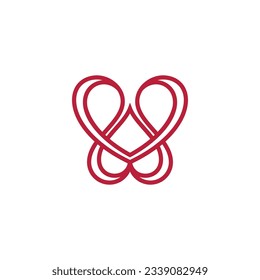 Vector logo design concept. Hearts icon