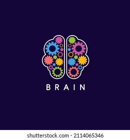 Vector logo design for creativity. Brainstorm and brain icon sign.